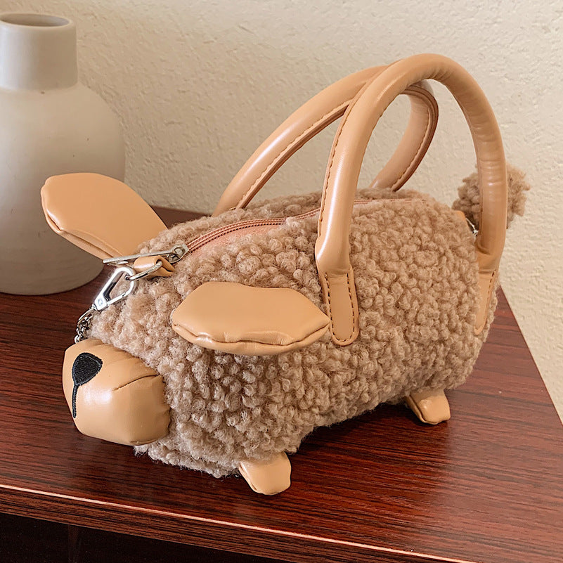 Wholesale Plush Lamb Shoulder Bag
